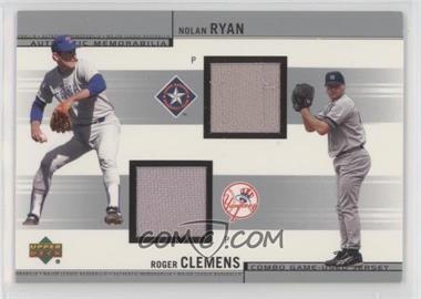2002 Upper Deck - Combo Game-Used Jerseys #CJ-RC - Nolan Ryan, Roger Clemens [EX to NM]