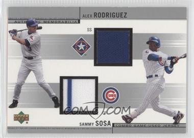 2002 Upper Deck - Combo Game-Used Jerseys #CJ-RS - Alex Rodriguez, Sammy Sosa