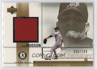 2002 Upper Deck - Game-Used Jerseys - Gold #TH - Tim Hudson /100