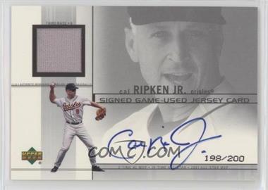 2002 Upper Deck - Game-Used Jerseys - Signatures #J-CR - Cal Ripken Jr. /200