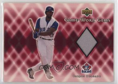 2002 Upper Deck - Game-Worn Gems #G-CD - Carlos Delgado