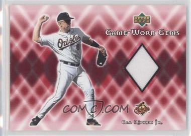 2002 Upper Deck - Game-Worn Gems #G-CR - Cal Ripken Jr.