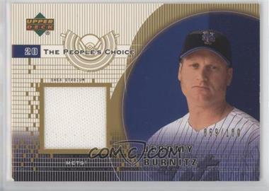 2002 Upper Deck - The People's Choice Jerseys - Gold #PJ-JBu - Jeromy Burnitz /100