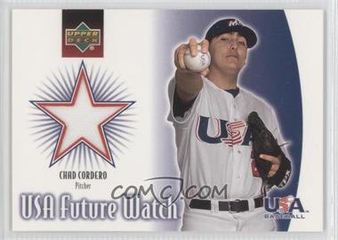 2002 Upper Deck - USA Future Watch Jerseys #US-CC - Chad Cordero