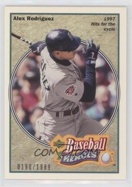 2002 Upper Deck Authentics - Baseball Heroes #HB-R3 - Alex Rodriguez /1989