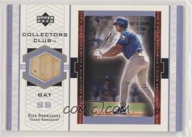 2002 Upper Deck Collectors Club Exclusive Bats Ar B Alex Rodriguez