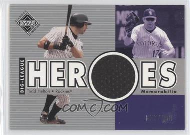 2002 Upper Deck Diamond Connection - [Base] #280 - Big League Heroes Jerseys - Todd Helton /200