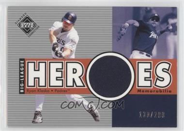 2002 Upper Deck Diamond Connection - [Base] #312 - Big League Heroes Jerseys - Ryan Klesko /200