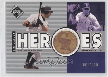 2002 Upper Deck Diamond Connection - [Base] #448 - Big League Heroes Bats - Todd Helton /200