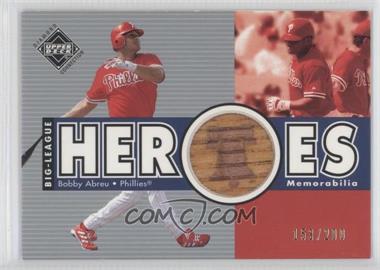 2002 Upper Deck Diamond Connection - [Base] #481 - Big League Heroes Bats - Bobby Abreu /200