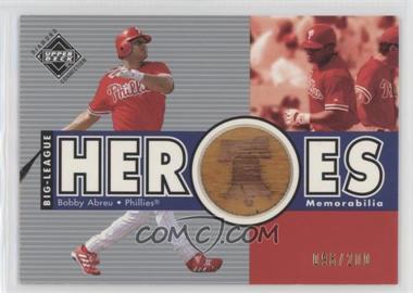 2002 Upper Deck Diamond Connection - [Base] #481 - Big League Heroes Bats - Bobby Abreu /200