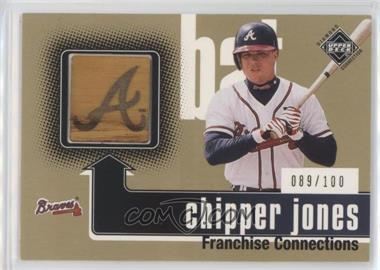 2002 Upper Deck Diamond Connection - [Base] #528 - History Makers Bats - Chipper Jones /100