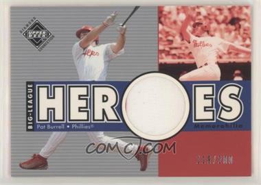 2002 Upper Deck Diamond Connection - [Base] #548 - Big League Heroes Jerseys - Pat Burrell /200