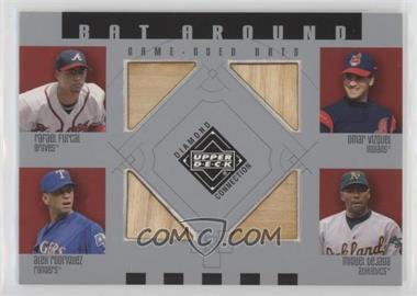 2002 Upper Deck Diamond Connection - Bat Around #BA-FVRT - Rafael Furcal, Omar Vizquel, Alex Rodriguez, Miguel Tejada