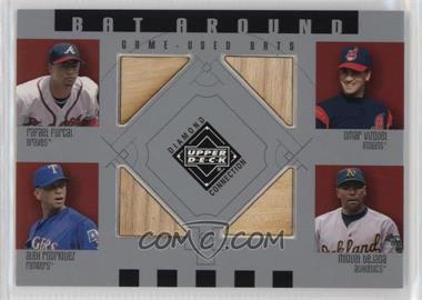 2002 Upper Deck Diamond Connection - Bat Around #BA-FVRT - Rafael Furcal, Omar Vizquel, Alex Rodriguez, Miguel Tejada