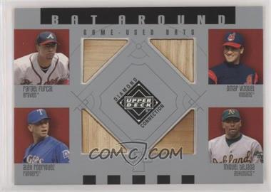 2002 Upper Deck Diamond Connection - Bat Around #BA-FVRT - Rafael Furcal, Omar Vizquel, Alex Rodriguez, Miguel Tejada