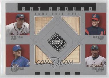 2002 Upper Deck Diamond Connection - Bat Around #BA-FVRT - Rafael Furcal, Omar Vizquel, Alex Rodriguez, Miguel Tejada