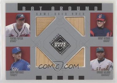 2002 Upper Deck Diamond Connection - Bat Around #BA-FVRT - Rafael Furcal, Omar Vizquel, Alex Rodriguez, Miguel Tejada