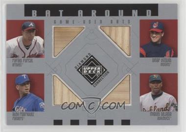 2002 Upper Deck Diamond Connection - Bat Around #BA-FVRT - Rafael Furcal, Omar Vizquel, Alex Rodriguez, Miguel Tejada