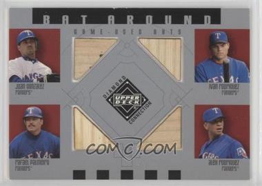 2002 Upper Deck Diamond Connection - Bat Around #BA-GRPR - Juan Gonzalez, Ivan Rodriguez, Rafael Palmeiro, Alex Rodriguez