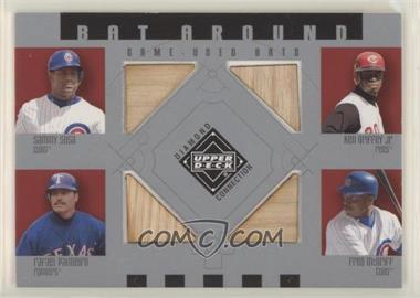 2002 Upper Deck Diamond Connection - Bat Around #BA-SGPM - Sammy Sosa, Ken Griffey Jr., Rafael Palmeiro, Fred McGriff