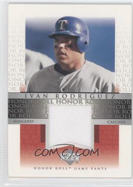 2002 Upper Deck Honor Roll - Game Jersey #J-IR2 - Ivan Rodriguez