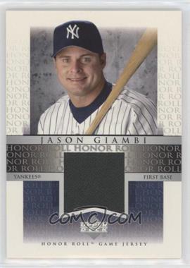 2002 Upper Deck Honor Roll - Game Jersey #J-JG1 - Jason Giambi