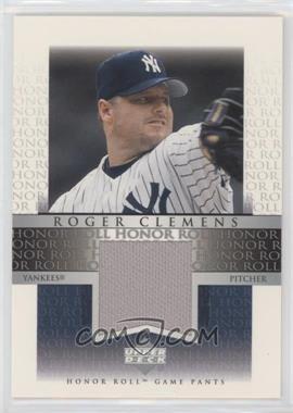 2002 Upper Deck Honor Roll - Game Jersey #J-RC2 - Roger Clemens