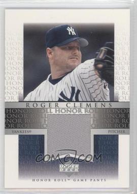 2002 Upper Deck Honor Roll - Game Jersey #J-RC2 - Roger Clemens