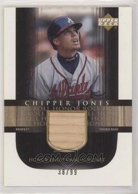 2002 Upper Deck Honor Roll - Game-Used Bat #B-CJ2 - Chipper Jones /99