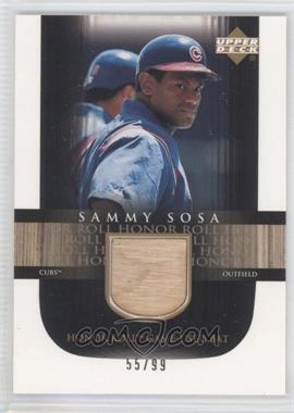 2002 Upper Deck Honor Roll - Game-Used Bat #B-SS1 - Sammy Sosa /99