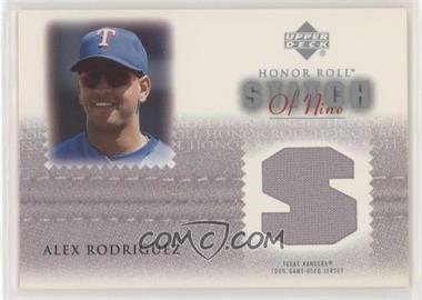 2002 Upper Deck Honor Roll - Stitch of Nine #S9-AR1 - Alex Rodriguez