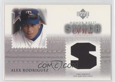 2002 Upper Deck Honor Roll - Stitch of Nine #S9-AR2 - Alex Rodriguez