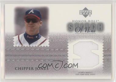 2002 Upper Deck Honor Roll - Stitch of Nine #S9-CJ1 - Chipper Jones