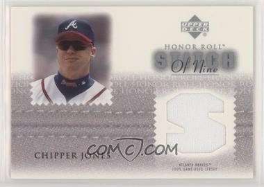 2002 Upper Deck Honor Roll - Stitch of Nine #S9-CJ1 - Chipper Jones