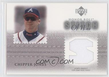 2002 Upper Deck Honor Roll - Stitch of Nine #S9-CJ1 - Chipper Jones