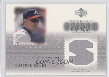 2002 Upper Deck Honor Roll - Stitch of Nine #S9-CJ3 - Chipper Jones