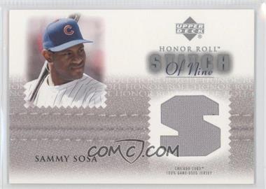 2002 Upper Deck Honor Roll - Stitch of Nine #S9-SS1 - Sammy Sosa