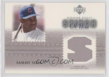 2002 Upper Deck Honor Roll - Stitch of Nine #S9-SS1 - Sammy Sosa