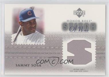 2002 Upper Deck Honor Roll - Stitch of Nine #S9-SS1 - Sammy Sosa