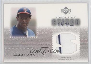 2002 Upper Deck Honor Roll - Stitch of Nine #S9-SS2 - Sammy Sosa