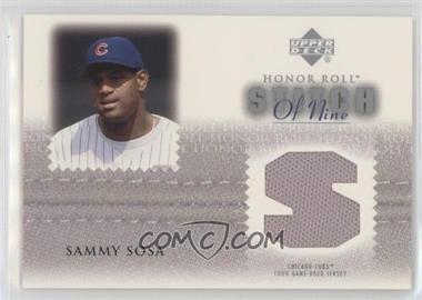 2002 Upper Deck Honor Roll - Stitch of Nine #S9-SS3 - Sammy Sosa