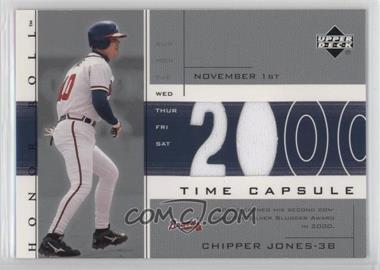 2002 Upper Deck Honor Roll - Time Capsule Game Jersey #TC-CJ2 - Chipper Jones