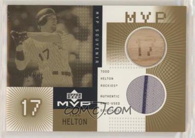 2002 Upper Deck MVP - Souvenir Bat/Jersey Combos - Gold #C-TH - Todd Helton /25