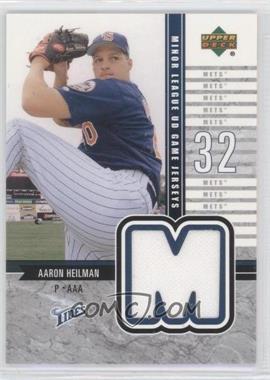 2002 Upper Deck Minor League Baseball - UD Game Jerseys #J-AH - Aaron Heilman /850