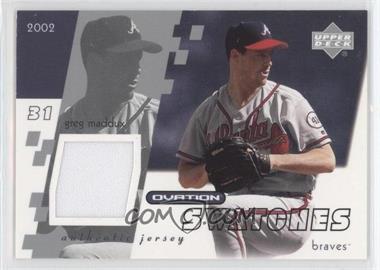 2002 Upper Deck Ovation - Swatches #O-GM - Greg Maddux