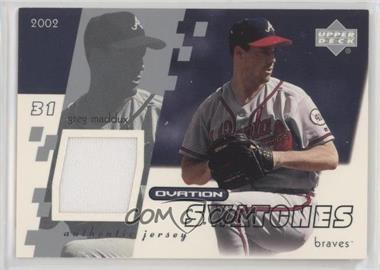 2002 Upper Deck Ovation - Swatches #O-GM - Greg Maddux