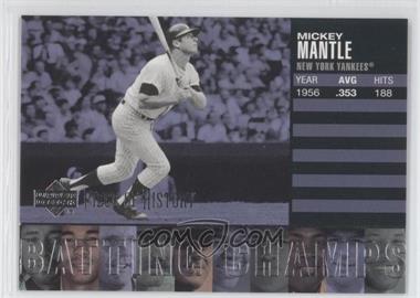 2002 Upper Deck Piece Of History - Batting Champs #B6 - Mickey Mantle