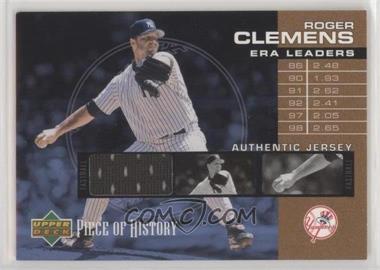 2002 Upper Deck Piece Of History - ERA Leaders - Memorabilia #EL-RC - Roger Clemens