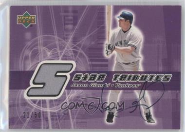 2002 Upper Deck Rookie Update - 5 Star Tributes Signatures #SS-JG - Jason Giambi /50